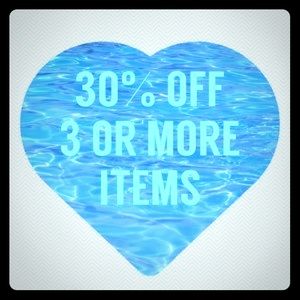 Bundle 3 and save with 30 percent off 3 or more!